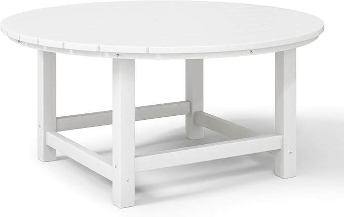 WestinTrends Malibu Low Outdoor HDPE Round Patio Coffee Table - Image 7