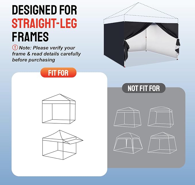 CROWN SHADES 10x10 Canopy Sidewalls - Image 5