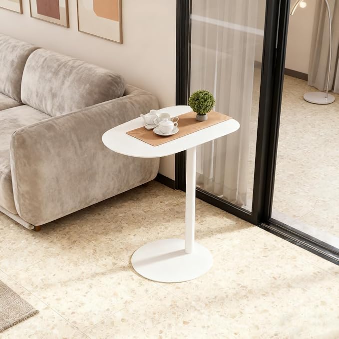 C Shaped Side Table End Coffee Tables, Aesthetics Minimalist Accent Tables - Image 6