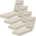 72 x 21 x 4 Inch Olefin Chaise Lounge Cushions, Lounge Chair Cushions by Unknown