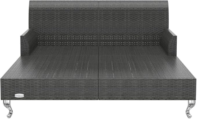 2 Person Garden Sun Bed Patio Furniture Outdoor Daybed - Image 5