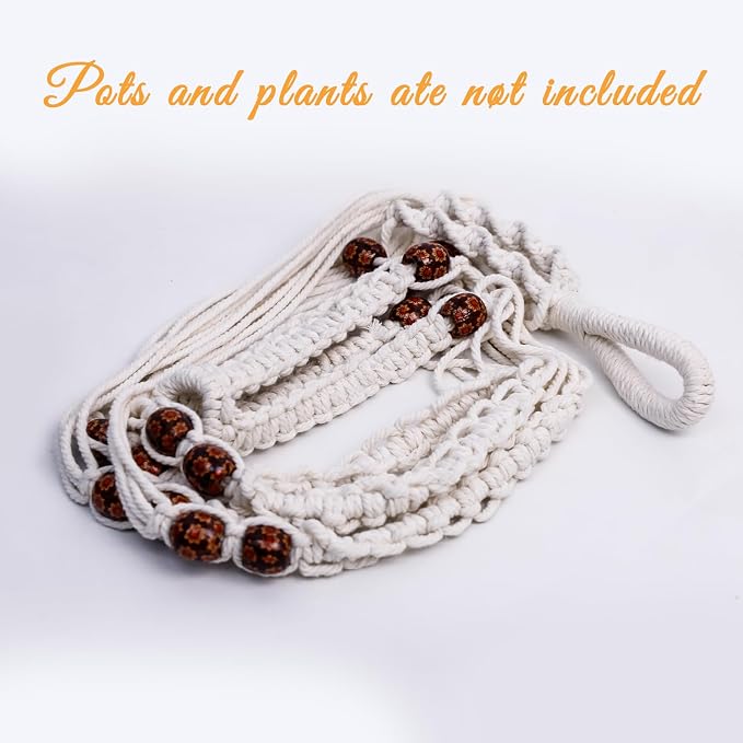 35 Inch Macrame Plant Hanger, Large - Image 9