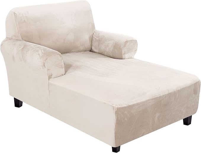 H.VERSAILTEX Velvet Chaise Lounge Cover by HVERSAILTEX