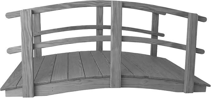 6 FT Grey Amish Made Garden Bridge by Unknown