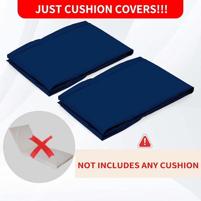 Outdoor Chaise Lounge Cushions Covers - Image 2