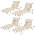 Sundale Outdoor Olefin Quilted Lounge Cushion Set of 4, Patio Foldable Chaise by SundaleOutdoor