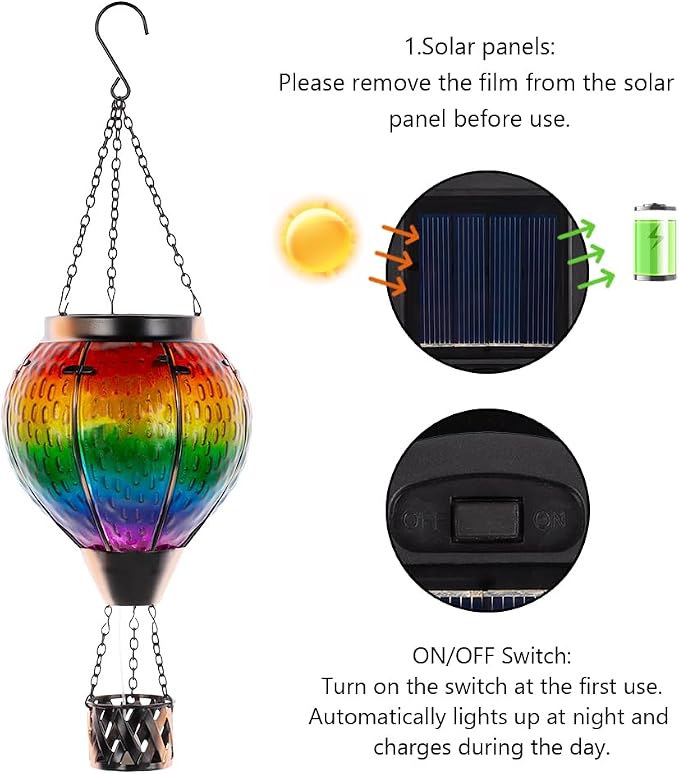 DREAMSOUL 2 PCS Solar Hot Air Balloon Lantern - Image 7