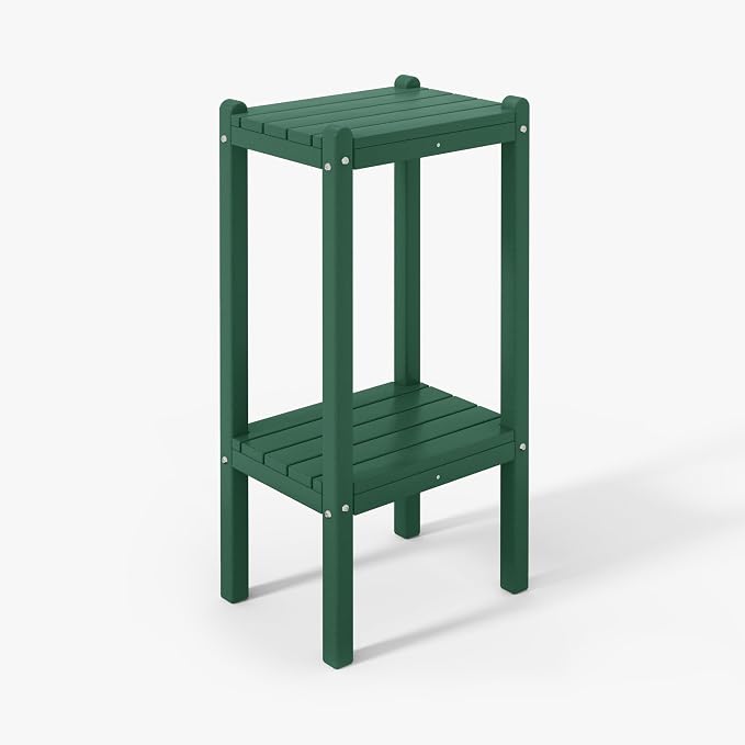 WestinTrends Malibu 36" Outdoor Adirondack HDPE 2-Tier Patio Side Table - Image 10