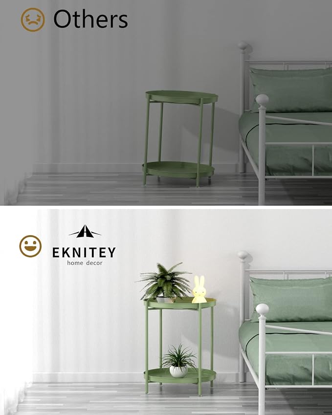 EKNITEY 2 Tier End Table - Image 7