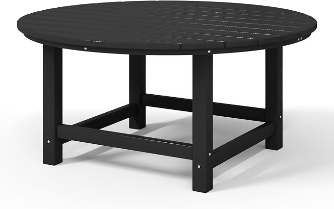 WestinTrends Malibu Low Outdoor HDPE Round Patio Coffee Table - Image 9