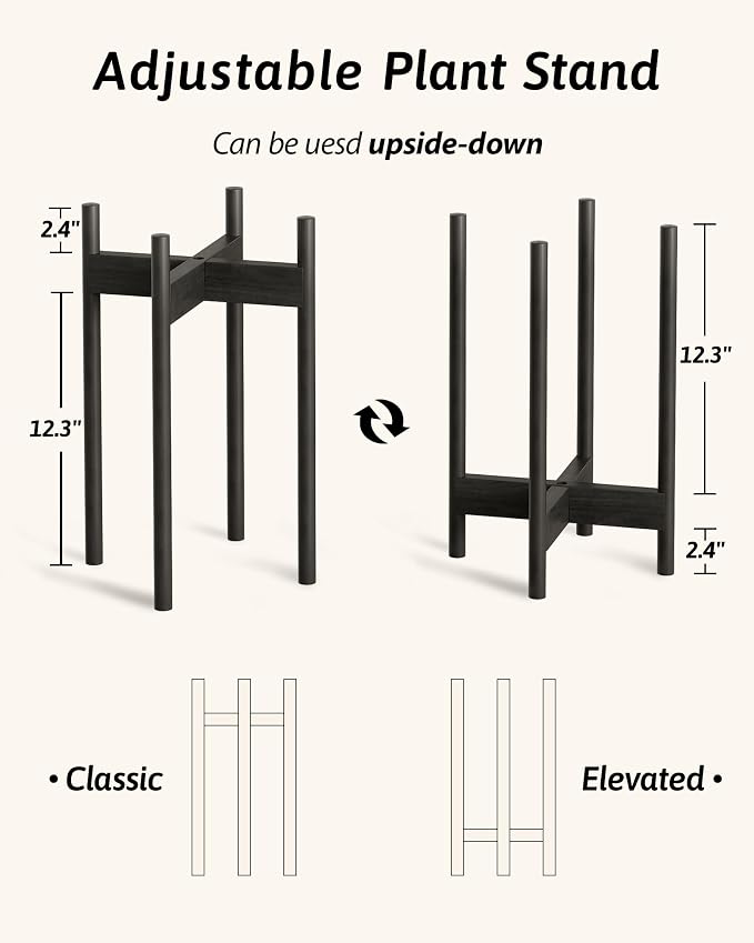 Adjustable Plant Stand Indoor, Bamboo Plant Stand Fits 8 9 10 11 12 Inches - Image 4