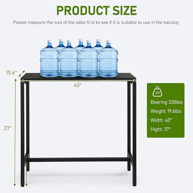 Outvita Outdoor Bar Table, Bistro Rectangle - Image 3