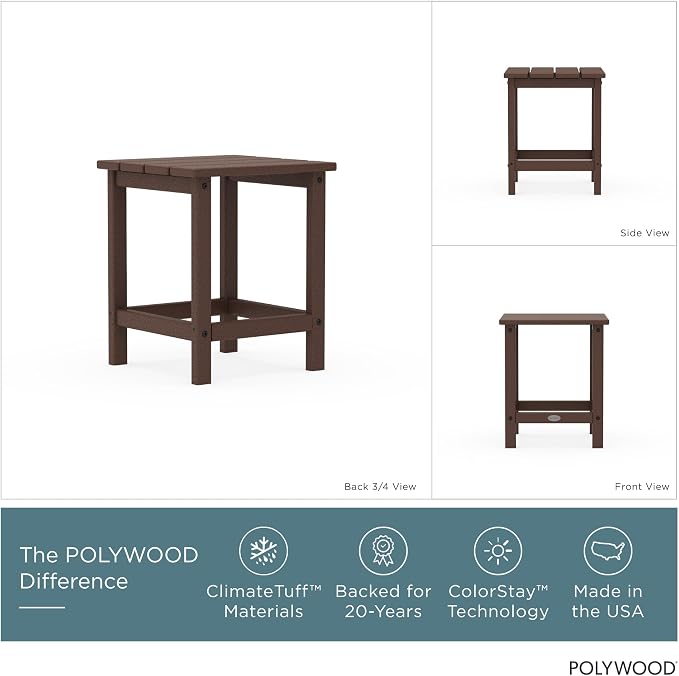 POLYWOOD ECT18MA Long Island 18" Side Table - Image 2