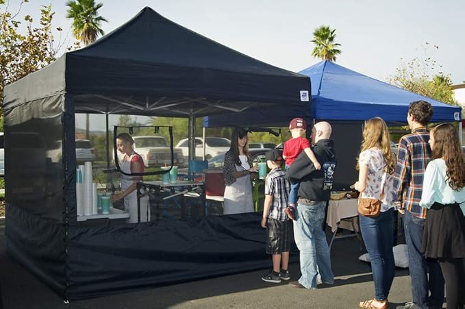 E-Z UP Food Booth Sidewall Kit, Fits 10' x 10' Straight Leg Canopy, Includes 2 - Image 6