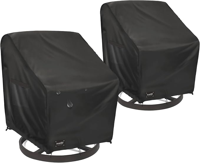 JinHrtoyi Outdoor Chair Covers 2 Pack, 33Wx35Dx36H inches Patio Chair Cover by JinHrtoyiFurnitureCovers