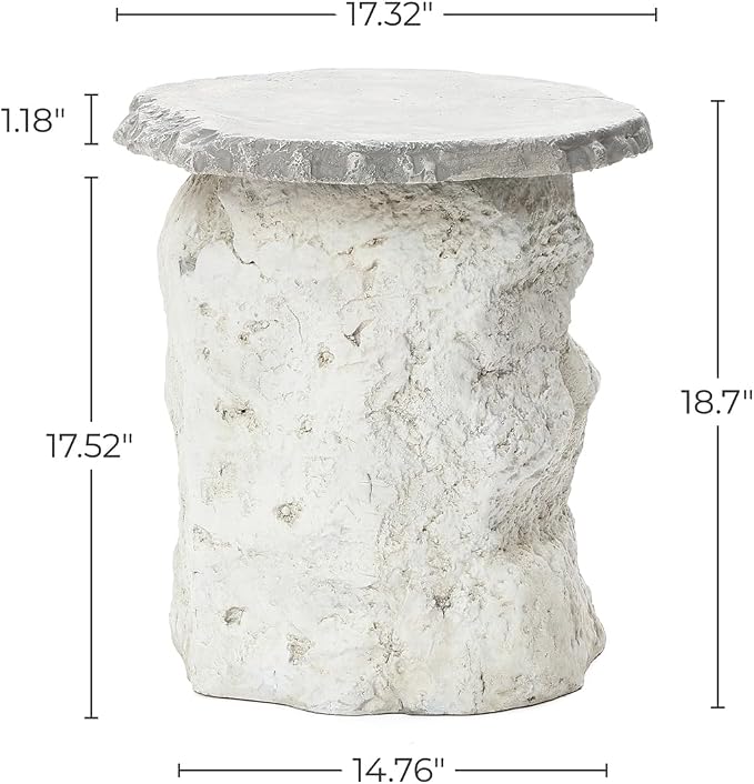 LuxenHome 18.7" Outdoor Side Tables - Image 2