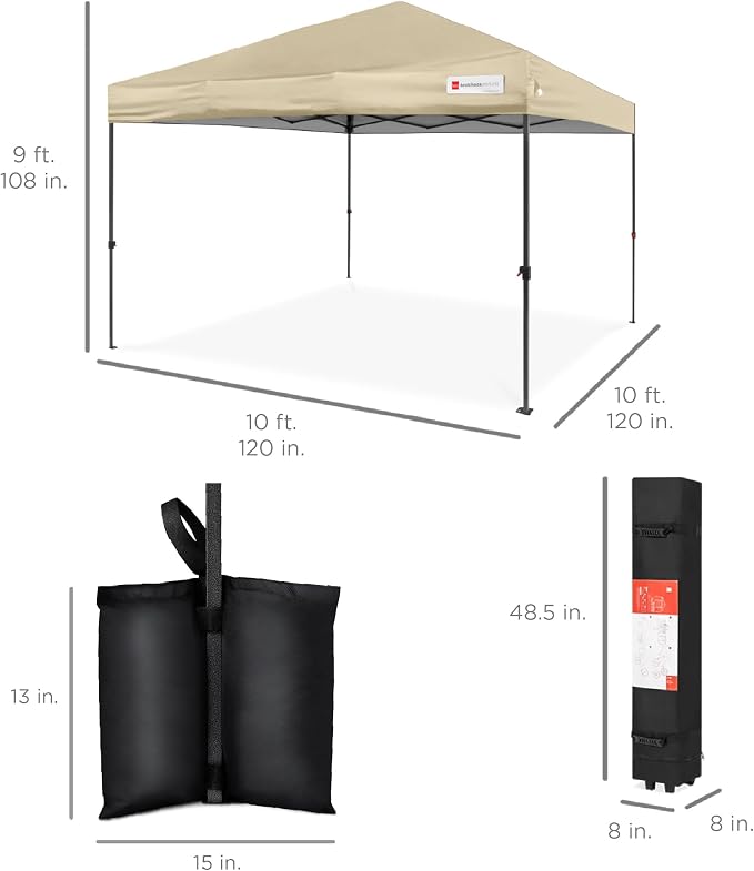 Best Choice Products 10x10ft Pop Up Canopy Tent, Outdoor Shade, 1 Person 1 - Image 9