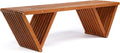 VINGLI Outdoor Wooden Bench, 600lb Capacity Outdoor Backless Benches by VINGLI