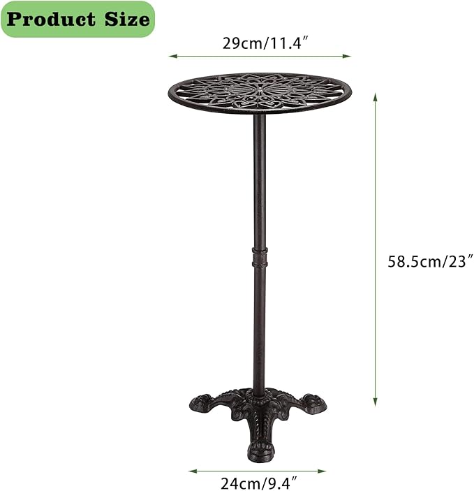 OwnMy Cast Iron Tall Plant Stand Heavy Duty Vintage Flower Pot Holder Stand - Image 3