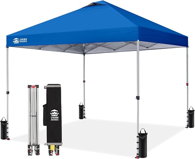 CROWN SHADES 12x12 Pop Up Canopy Outside Canopy, Patented One Push Tent Canopy by CrownShades