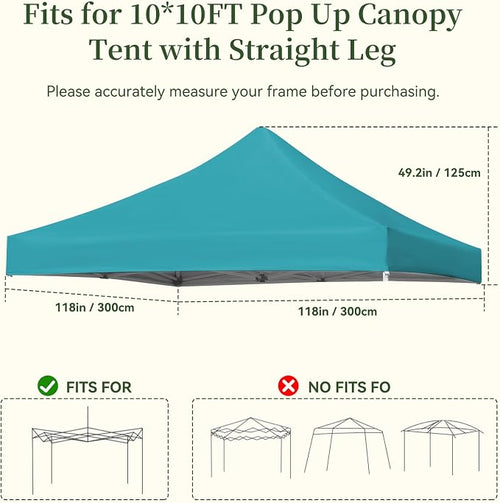 10x10 Canopy Replacement Top Cover - Image 2