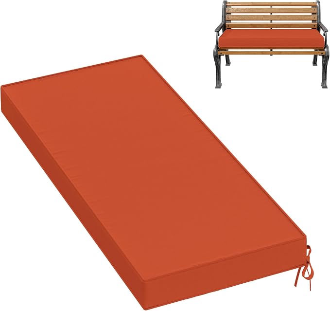 Premium Outdoor Bench Cushions for Patio Furniture 3.5inches Memory Foam Bench by Pakunoda