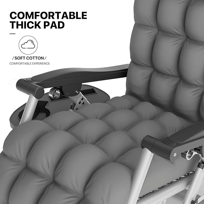 MoNiBloom Beach Chaise Lounge Chair, Patio Folding Recliner - Image 7