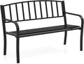 Tangkula Metal Outdoor Park Bench, 50 Inches Patio Garden Bench by TANGKULA