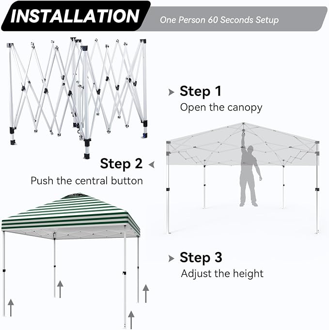 Nazhura 10' x 10' Pop Up Canopy - Image 3