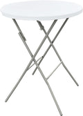 32in Cocktail Table, no Assembly Required, High Top Bistro Round Plastic by Go-TrioOutdoorFurniture