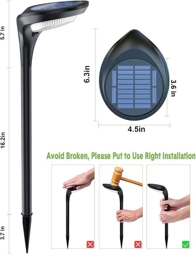 Solar Pathway Lights Outdoor 4 Pack - Image 7