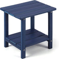 Adirondack Outdoor Side Table, 2-Tier Sturdy Patio End Table Weather Resistant by Apolimi