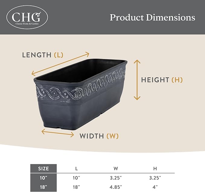 Classic Home and Garden Corinthian Trough Planter - Image 5