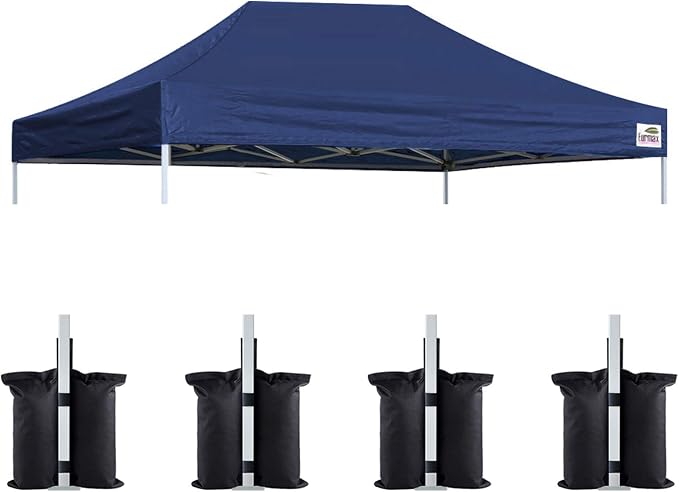 Eurmax USA Pop Up Canopy Top Gazebo Tent Cover Replacement Top Only, Bonus 4PC by Eurmax