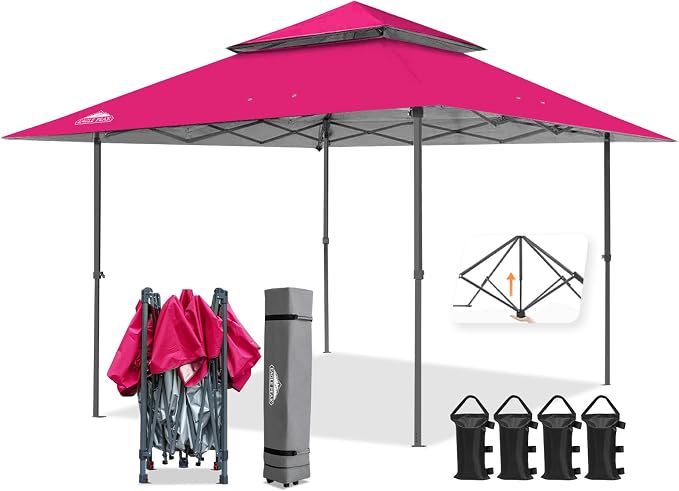 EAGLE PEAK 13x13 Straight Leg Pop Up Canopy Tent Instant Outdoor Canopy Easy by EAGLEPEAK
