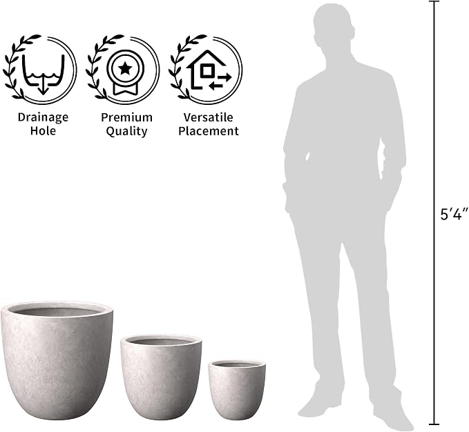 Kante 18", Outdoor Indoor Large Planter Pots - Image 7