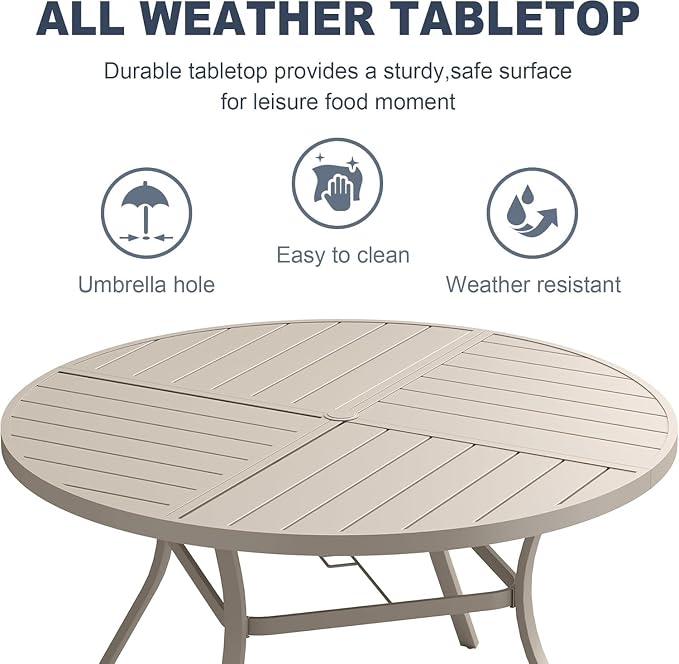 VICLLAX 9 Pieces Patio Outdoor Dining Set - Image 7