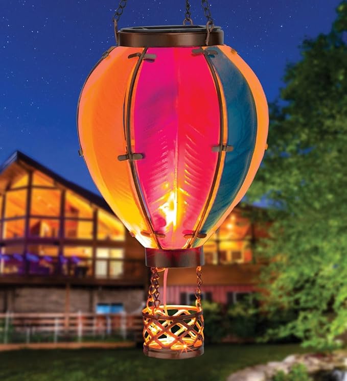 Regal Art & Gift Hot Air Balloon Solar Lantern – Hanging Solar-Powered LED - Image 3
