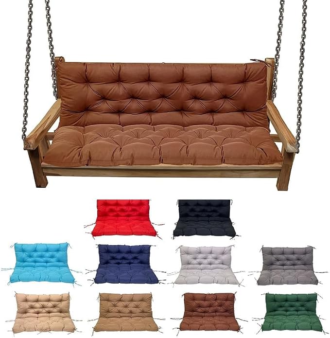 Swing Cushion Replacement Outdoor Porch Waterproof Bench Cushion 2-3 Seater by YXMKJOS