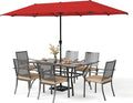 PHI VILLA 7 Pieces Outdoor Dining Set by PHIVILLAThepioneerofcomfortablehouseholdsupplies