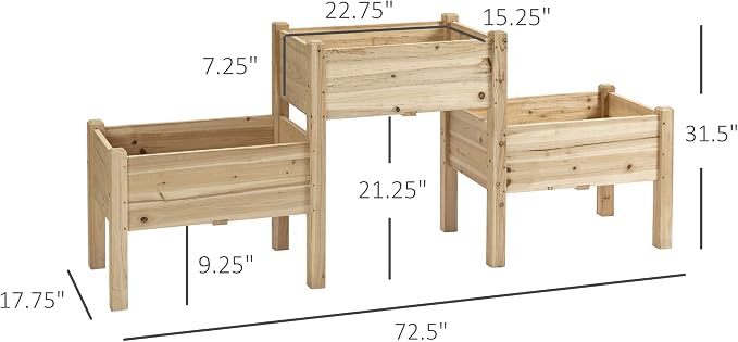 Outsunny Raised Garden Bed - Image 7