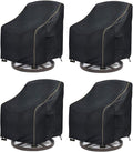 Patio Swivel Chair Cover 4 Pack, Waterproof Heavy Duty Outdoor Chair Covers by LSongSKY