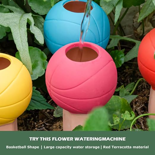 4 Pack Terracotta Watering Spikes, Vacation Self-Watering Planters Devices - Image 5