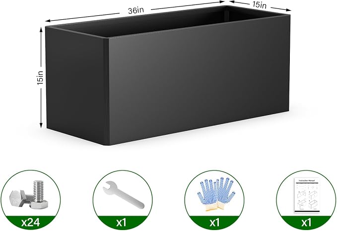 Rectangular Planter Box Large Planter Box Outdoor, Metal Planters - Image 5