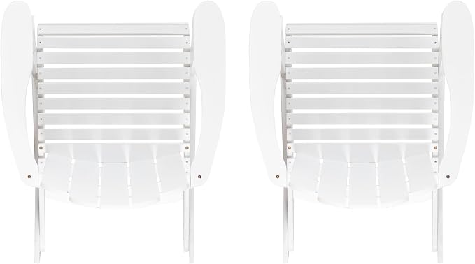 Jayde White Solid Wood Outdoor Adirondack Rocking Chair Set of 2 by Linon - Image 10