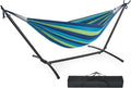 DUMOS Double Hammock with Space Saving Stand, Heavy Duty Steel Frame, Portable by DumosLifestyle