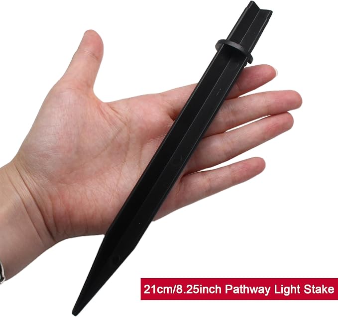 Biaungdo 8 Pcs Ground Spike, 8.25 Inch Black Reinforced Plastic Ground Spikes - Image 3