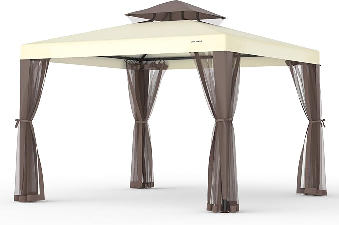Patio Gazebo Tent Outdoor Canopy Shelter 10'x10' by GOJOOASIS