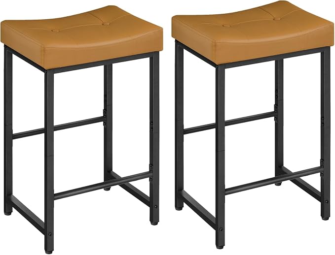 HOOBRO Bar Stools, 25.4" Saddle Stools by HOOBRO