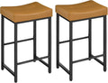 HOOBRO Bar Stools, 25.4" Saddle Stools by HOOBRO